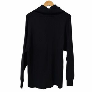 Free‎ People Easy Street Ribbed Turtleneck Tunic Sweater Size S Black Oversized